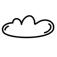 cloud line hand drawn vector