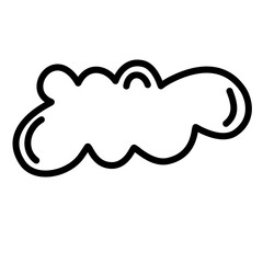 cloud line hand drawn vector