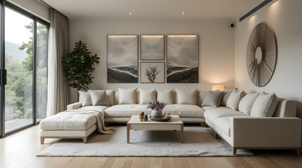 Lavish High-End Living Room Arrangement
