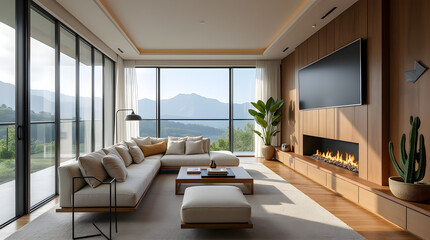 Fototapeta premium Open-Concept Living Room Innovation 