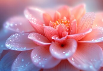 Fototapeta premium Closeup of Vibrant Pink Zinnia Flower Petals in Summer Garden