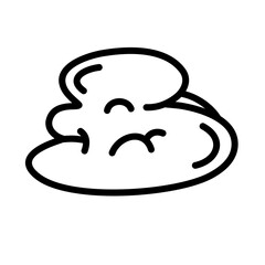 cloud line hand drawn vector