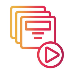 slide Line Gradient Icon