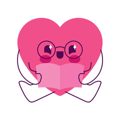 Heart reading a letter Illustration