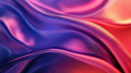 Obraz premium Abstract Colorful Silk Fabric Texture with Smooth Flowing Waves
