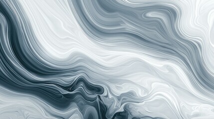 Abstract Swirling Patterns in Shades of Gray and White Colors