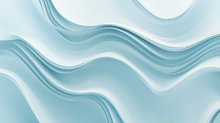 Obraz premium Abstract Soft Blue Waves in Flowing Motion for Background Design