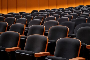 Obraz premium Modern theater seats arranged in a neat, organized pattern.