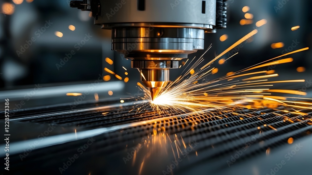 Aufkleber precision laser cutting of metal by advanced cnc manufacturing technology showcasing efficiency and 