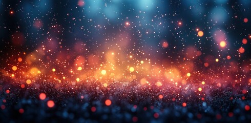 Festive Bokeh Background With Colorful Fairy Lights For Celebration And Party Events