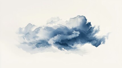 Fototapeta premium Soft Blue and White Abstract Cloud Formation on Light Background