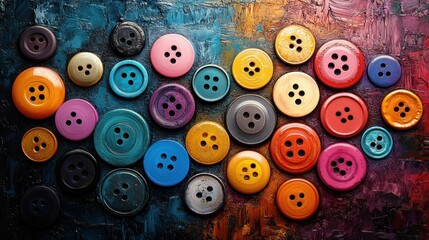 Fototapeta premium Political Choices Germany Election Ballot Paper Colorful Buttons Decision