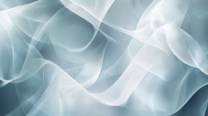Obraz premium Ethereal Waves of Light Blue and White Soft Abstract Background