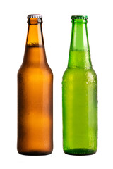 Bottle of beer isolated