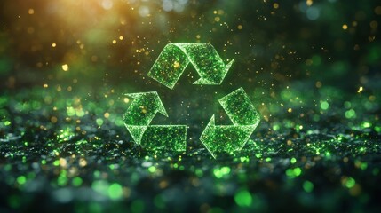 Earth and Recycling Arrows for Sustainable Future