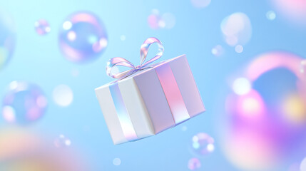 3D gift box with festive atmosphere