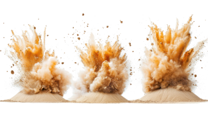 River Sand Explosions Form Air Patterns Generative AI