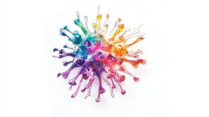 Vibrant Abstract Design with Colorful Organic Shapes and Textures