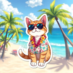 summer beach scene