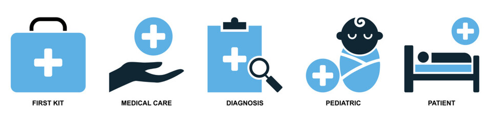 vector set of healthcare icons, medical or medicine medication, emphasizing healthcare and wellness pictogram symbol ui and ux design, glyphs