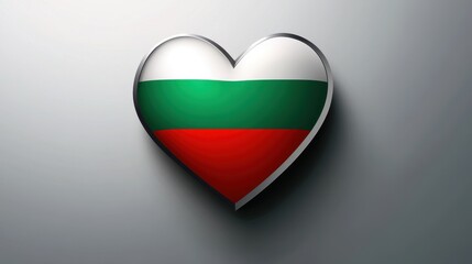 Bulgarian Flag Heart Design Patriotic Symbol of Love for Bulgaria