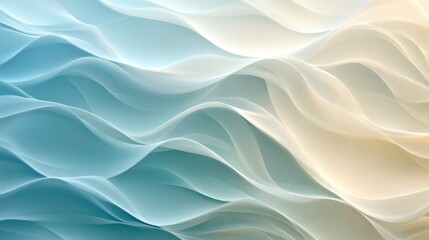 Obraz premium Abstract Blue and Beige Wave Pattern Design
