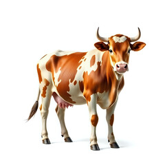 a cow isolated on white background