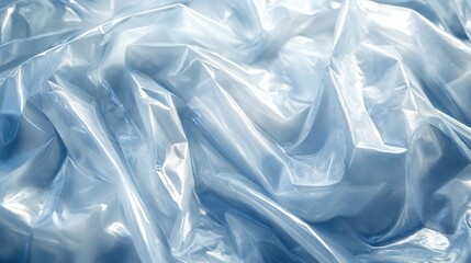 Obraz premium Close-up of Textured Plastic Packaging Material with Glossy Finish and Soft Draping Effect