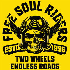 FREE SOUL RIDERS T-SHIRTS - Ready to Use Graphic Design Illustration