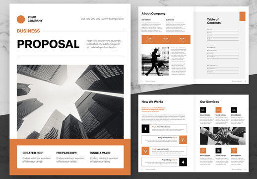 Orange And Black Business Proposal