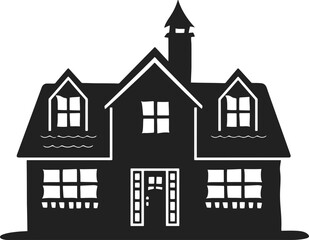 Fototapeta premium Vintage house silhouette