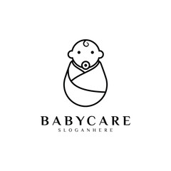 Newborn Baby Logo Template Design Vector