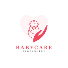 Newborn Baby Logo Template Design Vector