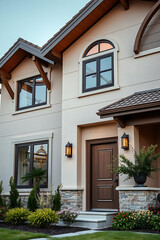 Luxury Home Exterior: Modern Architecture, Elegant Design, and Landscaping