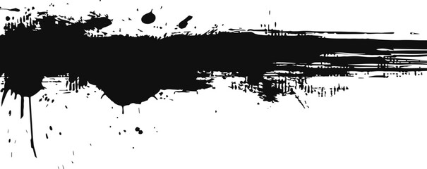 Grunge splatter border line