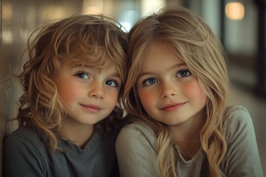 Comforting Student Conversation in School Corridor