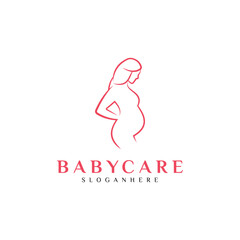 Pregnant Logo Design Template Design Vector