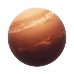 Stunning Illustration of a Brown Planet with Atmospheric Layers