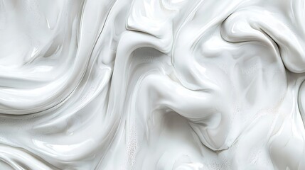 Obraz premium Abstract Swirling White Cream Texture Background