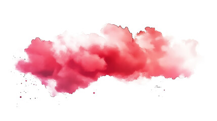 Obraz premium red watercolor background isolated on white and transparent background. Generative AI.