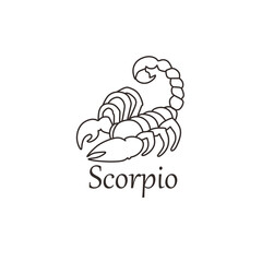 Scorpio Zodiac Signs Vector Icon
