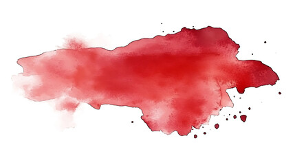 red painting stain texture watercolor png. Generative AI.