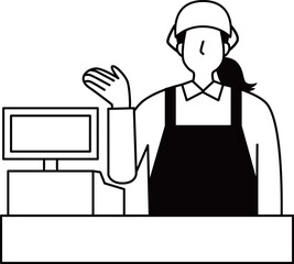 レジ担当の女性