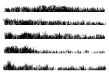 long grass silhouette black