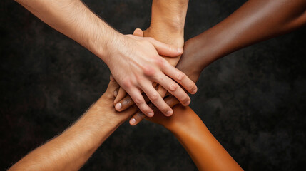 Fototapeta premium group of people holding hands