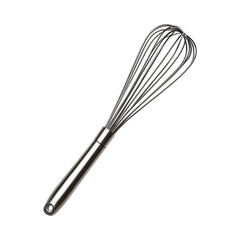 Modern Stainless Steel Whisk Isolated on Transparent Background
