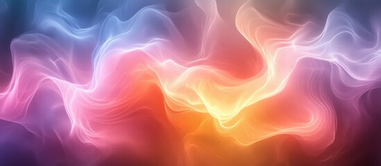Obraz premium Abstract colorful wavy smoke background.