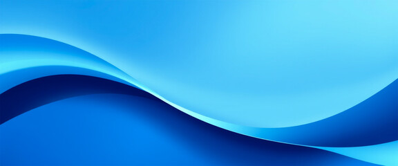 Fototapeta premium Dynamic flowing blue wave background with smooth gradient