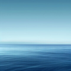 Fototapeta premium Tranquil Ocean Sky: An Ombre Gradient Transitioning from Deep Ocean Blue to Delicate Sky Blue