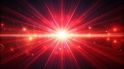 Obraz premium Red LightLens Flare Abstract Background, neon light, abstract background